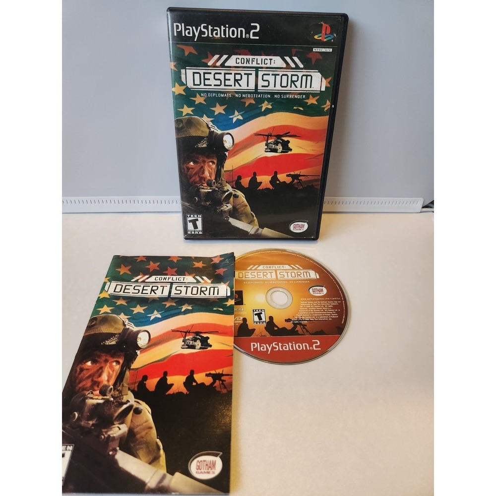 Conflict Desert Storm PS2 PlayStation 2 Black Label Complete CIB Tested